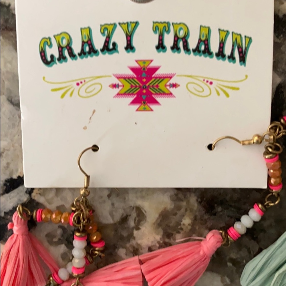 Brand new Crazy train sassy dangle earrings🙌🏼